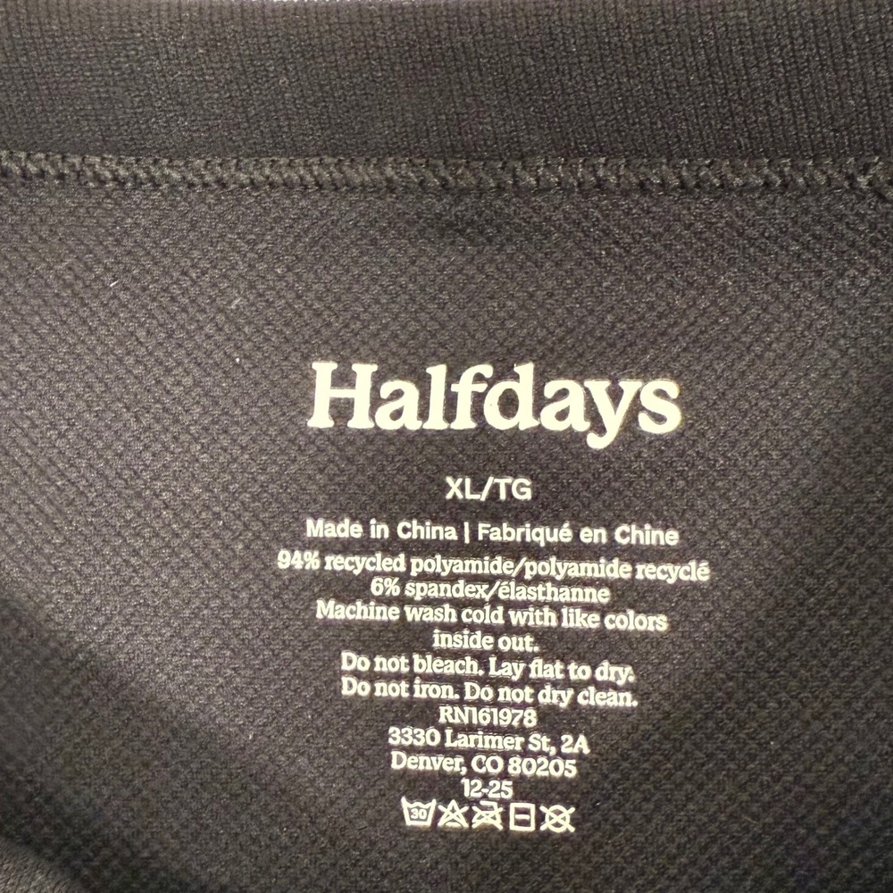 Halfdays Sunn Seamless Tank Womens XL Black Compressive Technical Rib New - Picture 3 of 5